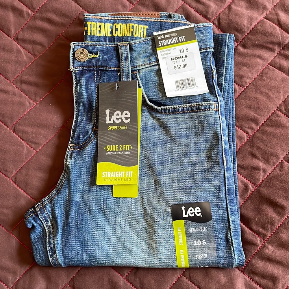 Lee Sport Series Straight Fit Jeans Size 10S NWT